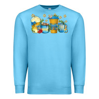 Ocean Blue hanukkah coffee cups Premium Sweatshirt - texasbilliewilder