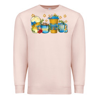 Pale Pink hanukkah coffee cups Premium Sweatshirt - texasbilliewilder