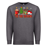 Charcoal Heather 'tis the season christmas Premium Sweatshirt - Zillion Design Studio