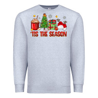 Heather Grey 'tis the season christmas Premium Sweatshirt - Zillion Design Studio