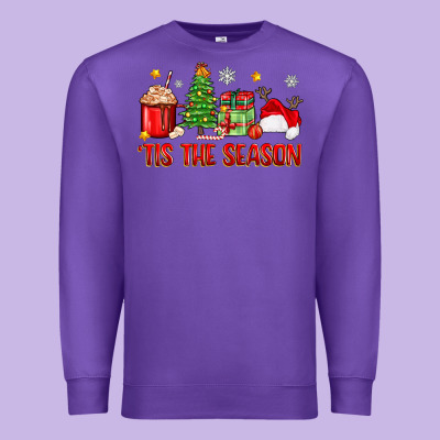 'tis The Season Christmas Premium Sweatshirt Designed By Zillion Design Studio