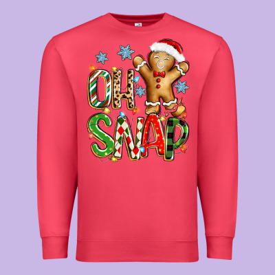 Oh Snap Christmas Cookie Premium Sweatshirt Designed By Zillion Design Studio