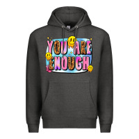 Charcoal Heather you are enough Premium Hoodie - JahusDesignShop