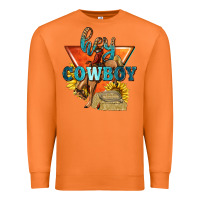 Carrot hey cowboy with sunflowers Premium Sweatshirt - texasbilliewilder
