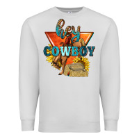 Dove Grey hey cowboy with sunflowers Premium Sweatshirt - texasbilliewilder