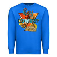 True Royal hey cowboy with sunflowers Premium Sweatshirt - texasbilliewilder