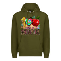 Army Green 100 days of school Premium Hoodie - AdoDesignShop