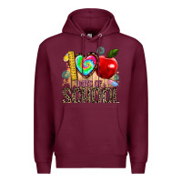 Burgundy 100 days of school Premium Hoodie - AdoDesignShop
