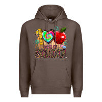 Coffee 100 days of school Premium Hoodie - AdoDesignShop