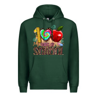Sports Green 100 days of school Premium Hoodie - AdoDesignShop