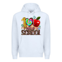White 100 days of school Premium Hoodie - AdoDesignShop