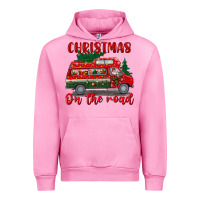 Fuchsia Pink christmas on the road Urban Hoodie - BundleAndBundleShop
