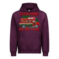 Mauve Wine christmas on the road Urban Hoodie - BundleAndBundleShop