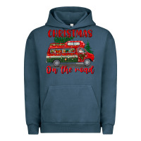 Pigment Midnight Navy christmas on the road Urban Hoodie - BundleAndBundleShop