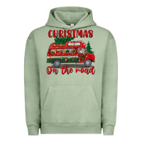 Pigment Oil Green christmas on the road Urban Hoodie - BundleAndBundleShop