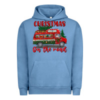 Pigment Pebble Blue christmas on the road Urban Hoodie - BundleAndBundleShop