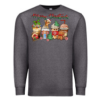 Charcoal Heather merry christmas gingerbread coffee cups Premium Sweatshirt - Zillion Design Studio