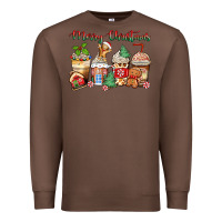 Chestnut merry christmas gingerbread coffee cups Premium Sweatshirt - Zillion Design Studio