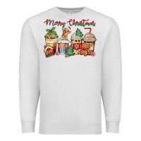 Oatmeal Heather merry christmas gingerbread coffee cups Premium Sweatshirt - Zillion Design Studio