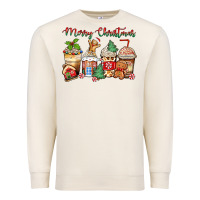 Sandshell merry christmas gingerbread coffee cups Premium Sweatshirt - Zillion Design Studio