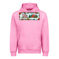 Fuchsia Pink small town christmas Urban Hoodie - BundleAndBundleShop