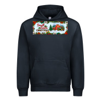 Navy small town christmas Urban Hoodie - BundleAndBundleShop