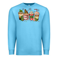 Ocean Blue christmas tree cake  coffee cups Premium Sweatshirt - Zillion Design Studio