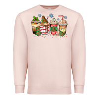 Pale Pink christmas tree cake  coffee cups Premium Sweatshirt - Zillion Design Studio