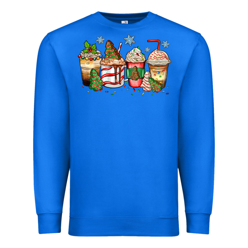 Christmas Tree Cake  Coffee Cups Premium Sweatshirt by Zillion Design Studio | Teevron