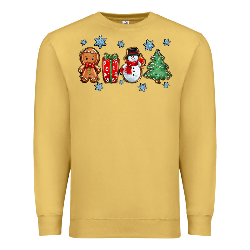Christmas Gingerbread Cookies Premium Sweatshirt by Zillion Design Studio | Teevron