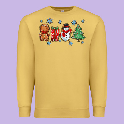Christmas Gingerbread Cookies Premium Sweatshirt Designed By Zillion Design Studio