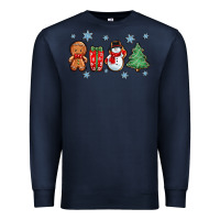 Navy christmas gingerbread cookies Premium Sweatshirt - Zillion Design Studio