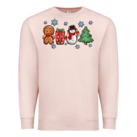Pale Pink christmas gingerbread cookies Premium Sweatshirt - Zillion Design Studio