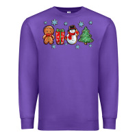 Purple christmas gingerbread cookies Premium Sweatshirt - Zillion Design Studio