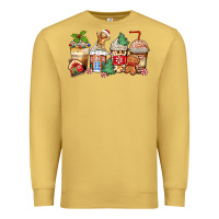 Antique Gold christmas gingerbread coffee cups Premium Sweatshirt - Zillion Design Studio