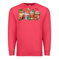 Cardinal christmas gingerbread coffee cups Premium Sweatshirt - Zillion Design Studio