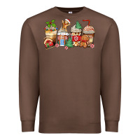 Chestnut christmas gingerbread coffee cups Premium Sweatshirt - Zillion Design Studio
