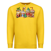 Lemon christmas gingerbread coffee cups Premium Sweatshirt - Zillion Design Studio