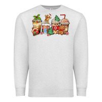 Oatmeal Heather christmas gingerbread coffee cups Premium Sweatshirt - Zillion Design Studio