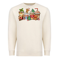 Sandshell christmas gingerbread coffee cups Premium Sweatshirt - Zillion Design Studio