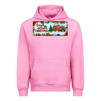 Fuchsia Pink small town christmas Urban Hoodie - BundleAndBundleShop