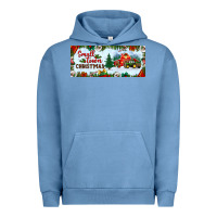Pigment Pebble Blue small town christmas Urban Hoodie - BundleAndBundleShop
