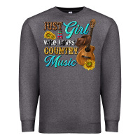 Charcoal Heather just a girl who loves country music Premium Sweatshirt - texasbilliewilder