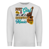 Dove Grey just a girl who loves country music Premium Sweatshirt - texasbilliewilder
