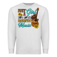 Oatmeal Heather just a girl who loves country music Premium Sweatshirt - texasbilliewilder