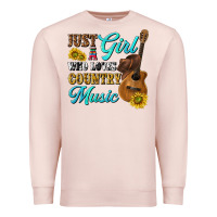 Pale Pink just a girl who loves country music Premium Sweatshirt - texasbilliewilder