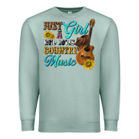 Seafoam just a girl who loves country music Premium Sweatshirt - texasbilliewilder