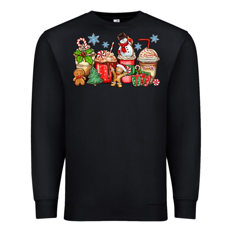 Christmas Coffee Cups Premium Sweatshirt by Zillion Design Studio | Teevron