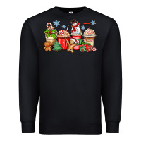 Black christmas coffee cups Premium Sweatshirt - Zillion Design Studio