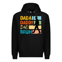 Black dada daddy dad bruh Premium Hoodie - AdoDesignShop